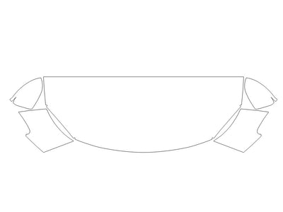gr 86 3M Clear Bra Hood Precut PPF Diagram