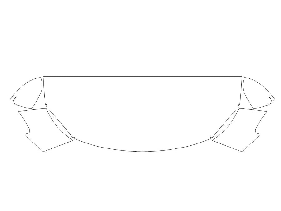 gr 86 3M Clear Bra Hood Precut PPF Diagram