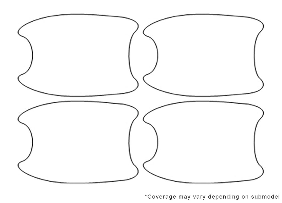 grand highlander 3M Clear Bra Door Cup Precut PPF Diagram