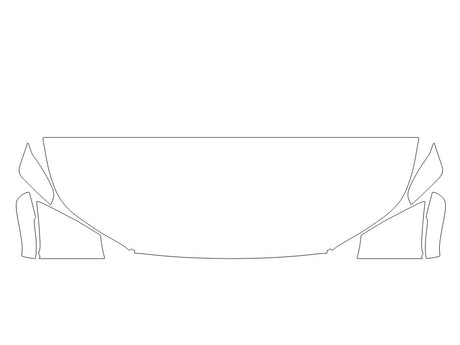 grand highlander 3M Clear Bra Hood Precut PPF Diagram