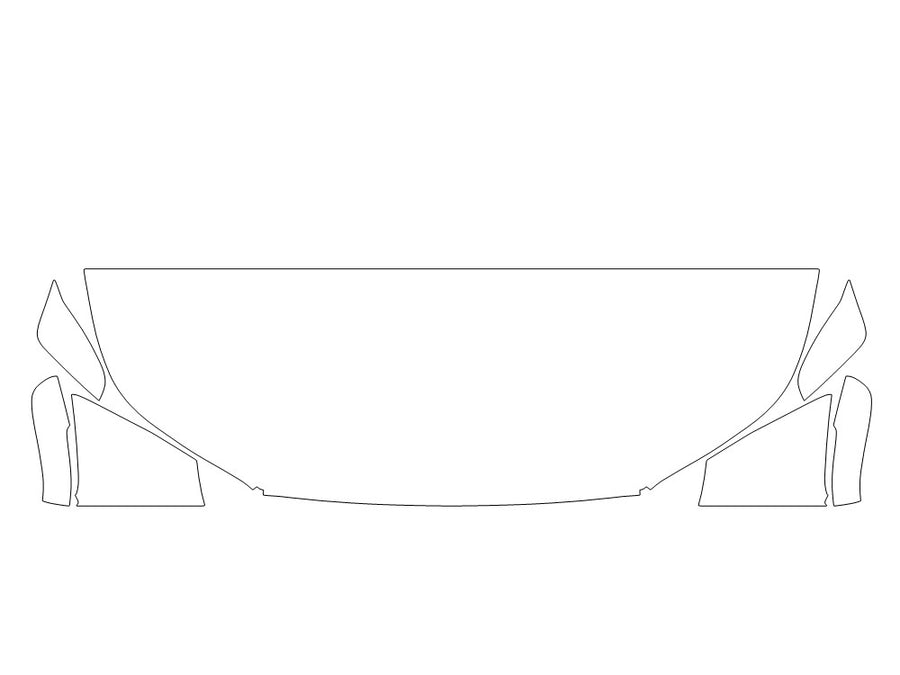 grand highlander 3M Clear Bra Hood Precut PPF Diagram