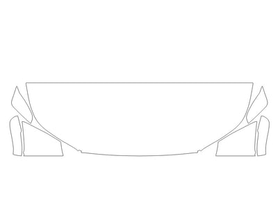 grand highlander Avery Dennison Clear Bra Hood Precut PPF Diagram