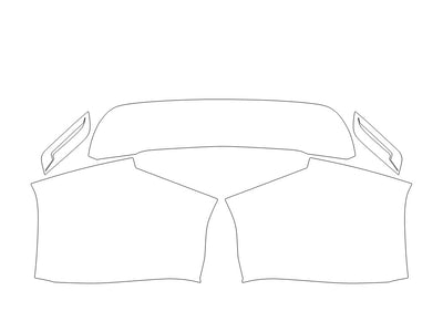 grand highlander Avery Dennison Clear Bra Door Cup Precut PPF Diagram