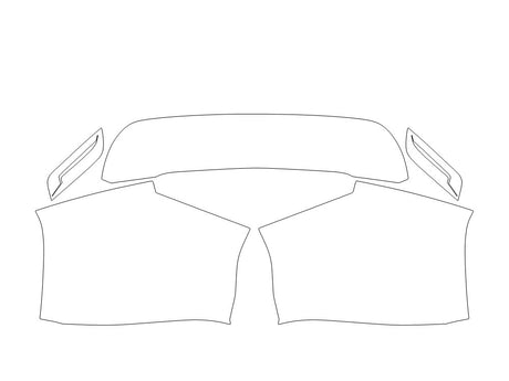 grand highlander Avery Dennison Clear Bra Door Cup Precut PPF Diagram
