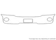 highlander 3M Clear Bra Bumper Precut PPF Diagram