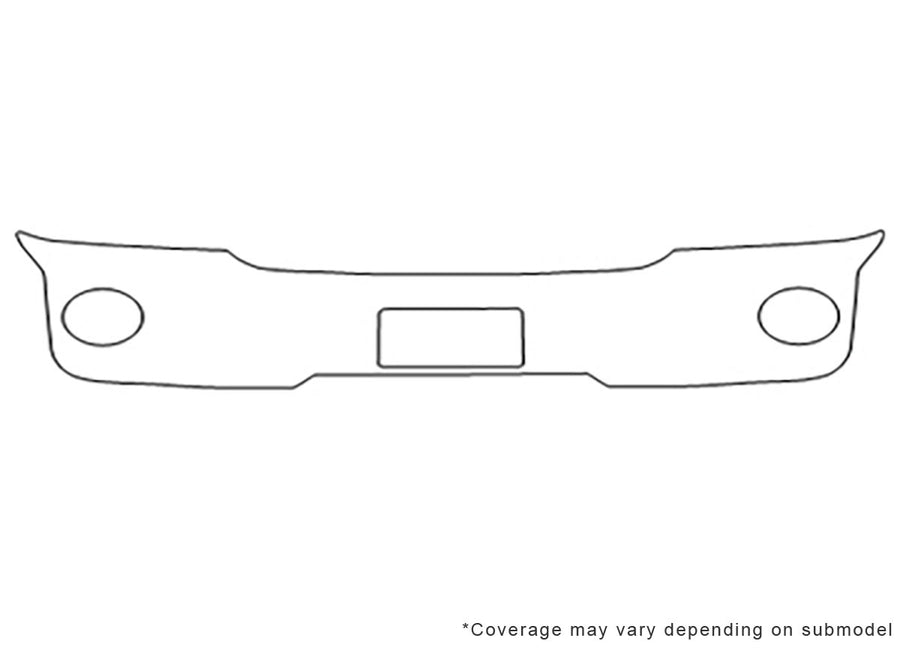 highlander 3M Clear Bra Bumper Precut PPF Diagram