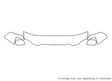 highlander 3M Clear Bra Hood Precut PPF Diagram