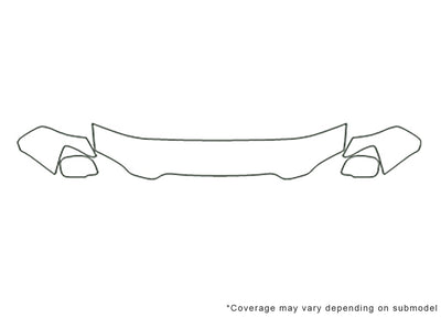 highlander 3M Clear Bra Hood Precut PPF Diagram