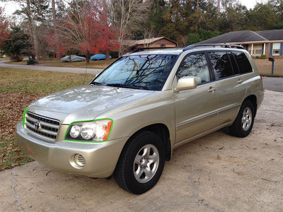 toyota highlander 2001-2003 Headlight Protection Installation Location