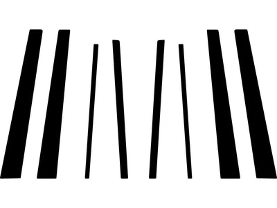 toyota highlander 2001-2007 Carbon Fiber Pillar Trim Diagram