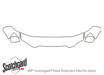 highlander 3M Clear Bra Hood Precut PPF Diagram