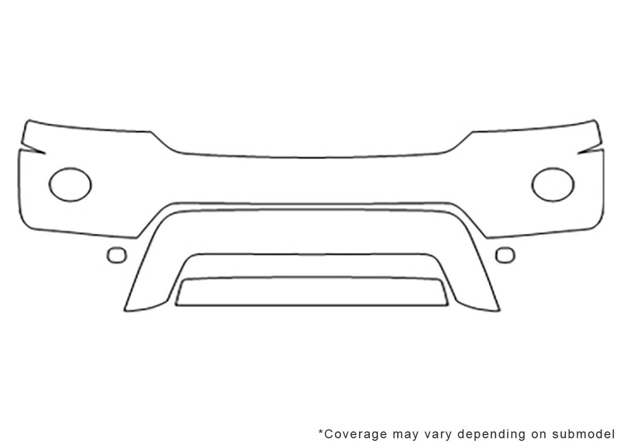 highlander 3M Clear Bra Bumper Precut PPF Diagram