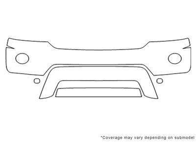 highlander Avery Dennison Clear Bra Bumper Precut PPF Diagram