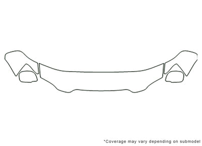 highlander Avery Dennison Clear Bra Hood Precut PPF Diagram