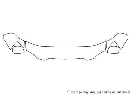 highlander Avery Dennison Clear Bra Hood Precut PPF Diagram