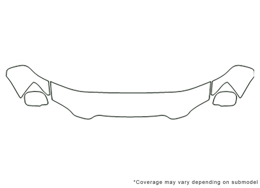 highlander Avery Dennison Clear Bra Hood Precut PPF Diagram