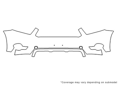 highlander Avery Dennison Clear Bra Bumper Precut PPF Diagram