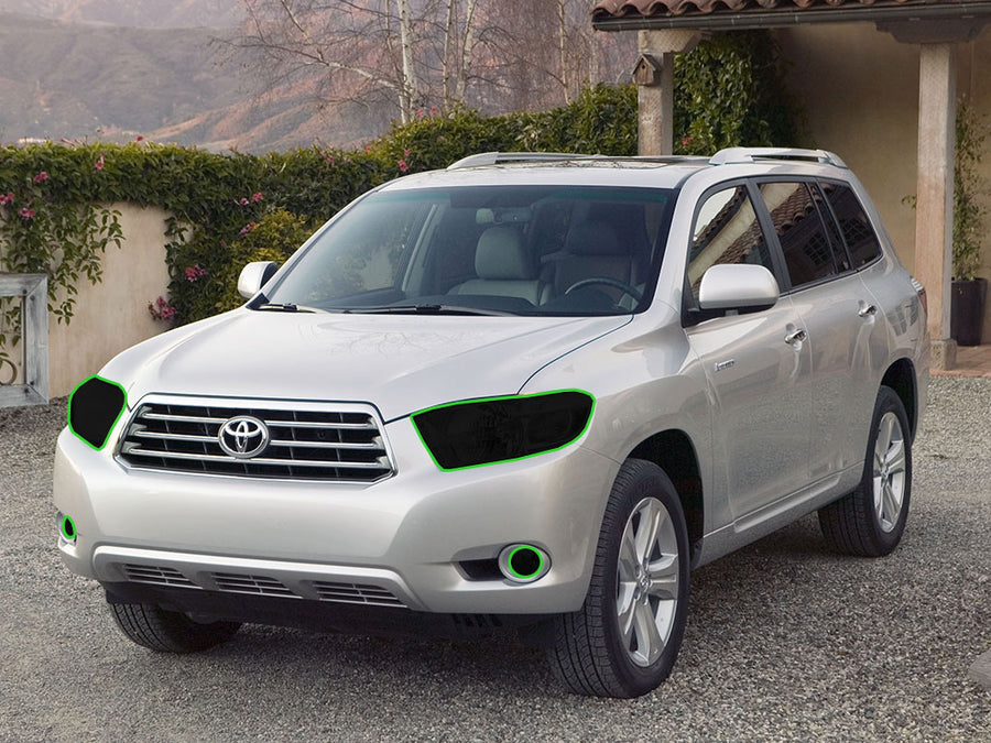 toyota highlander 2008-2010 Headlight Tint Location