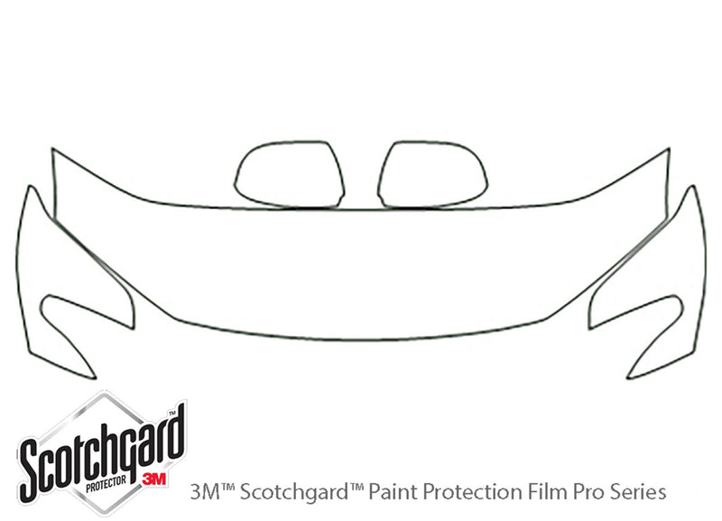 highlander 3M Clear Bra Hood Precut PPF Diagram