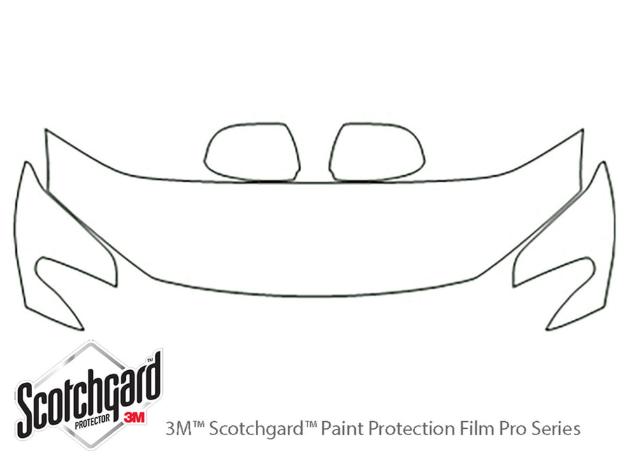 highlander 3M Clear Bra Hood Precut PPF Diagram