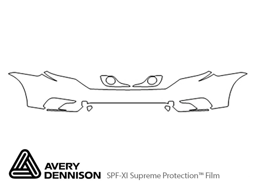 highlander Avery Dennison Clear Bra Bumper Precut PPF Diagram