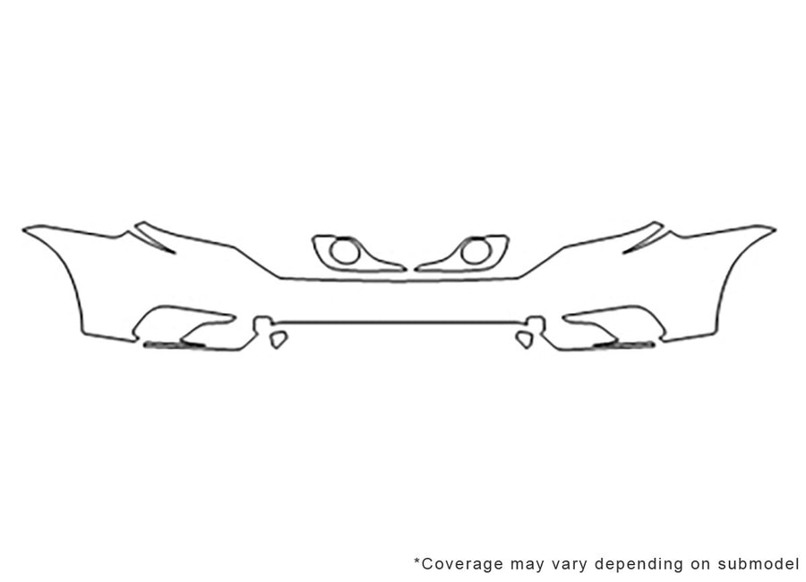 highlander 3M Clear Bra Bumper Precut PPF Diagram