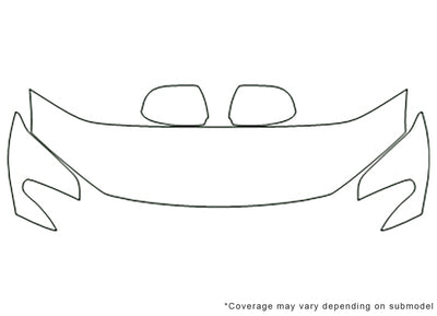highlander Avery Dennison Clear Bra Hood Precut PPF Diagram
