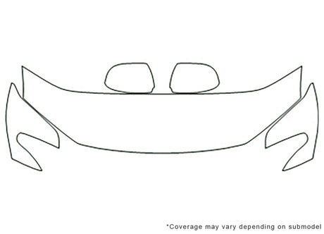 highlander Avery Dennison Clear Bra Hood Precut PPF Diagram