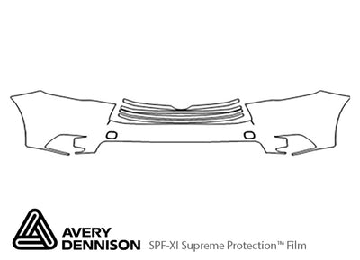 highlander Avery Dennison Clear Bra Bumper Precut PPF Diagram