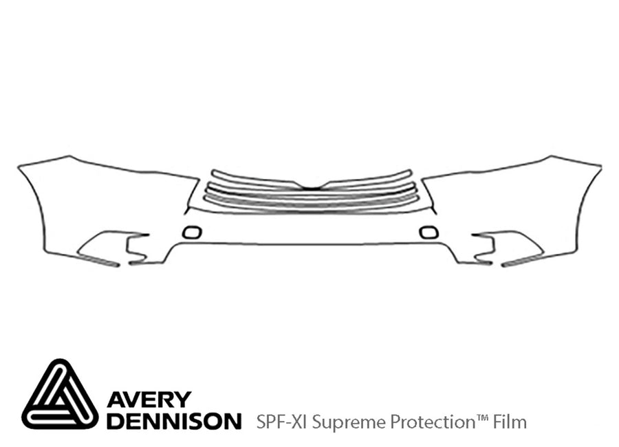 highlander Avery Dennison Clear Bra Bumper Precut PPF Diagram