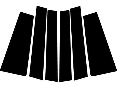 toyota highlander 2014-2019 Carbon Fiber Pillar Trim Diagram