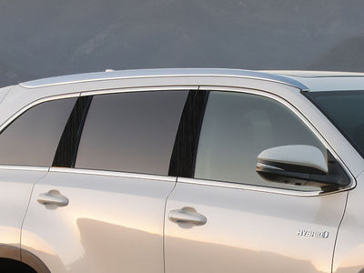 toyota highlander 2014-2019 Brushed Aluminum Black Pillar Cover Diagram