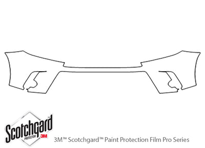 highlander 3M Clear Bra Bumper Precut PPF Diagram