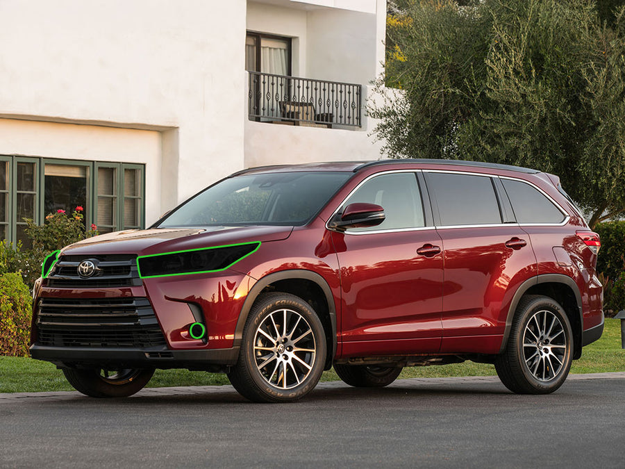 toyota highlander 2017-2019 Headlight Tint Location
