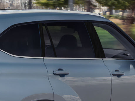 toyota highlander 2020-2024 Brushed Aluminum Black Pillar Cover Diagram