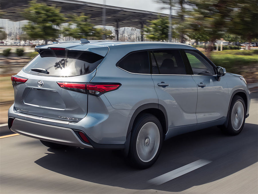toyota highlander 2020-2024 Brushed Aluminum Black Pillar Trim