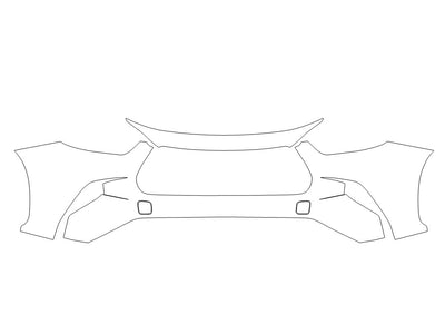 highlander 3M Clear Bra Bumper Precut PPF Diagram