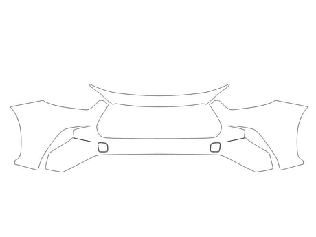 highlander 3M Clear Bra Bumper Precut PPF Diagram