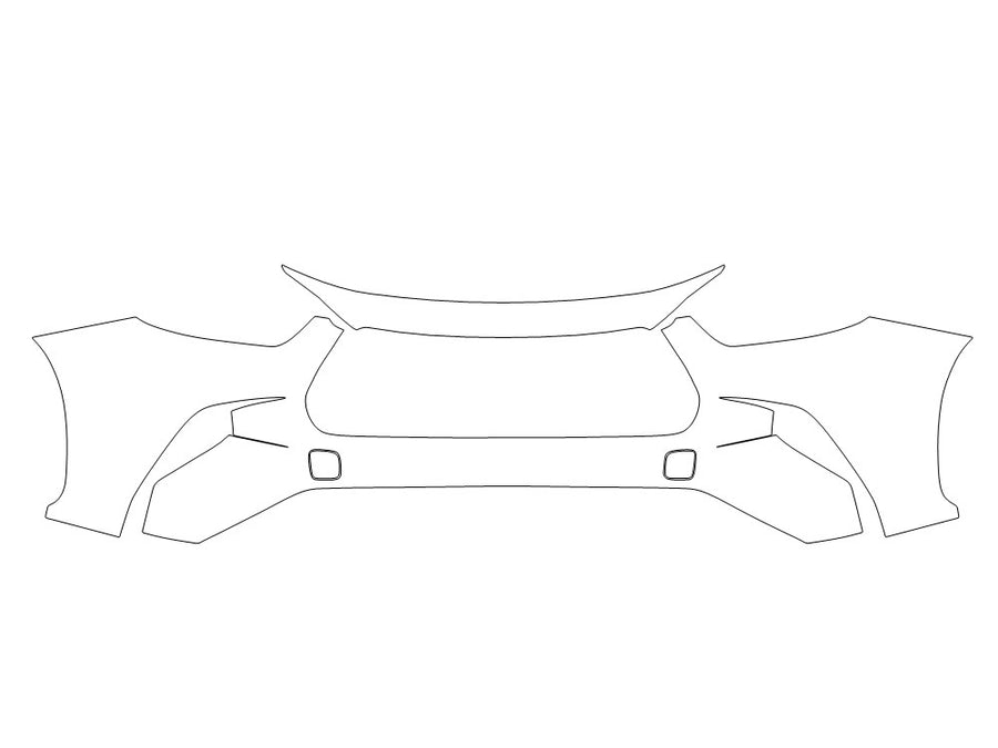highlander Avery Dennison Clear Bra Bumper Precut PPF Diagram
