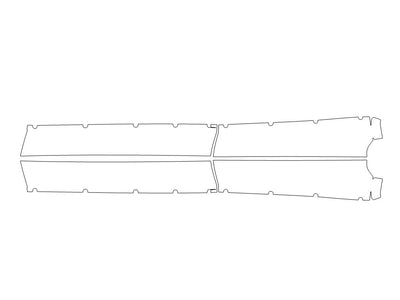 highlander 3M Clear Bra Door Cup Precut PPF Diagram