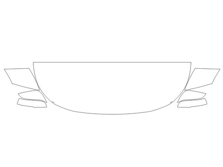 highlander 3M Clear Bra Hood Precut PPF Diagram