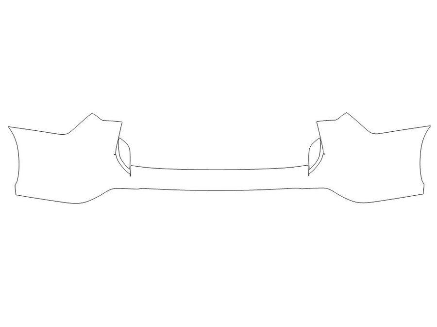 highlander Avery Dennison Clear Bra Door Cup Precut PPF Diagram