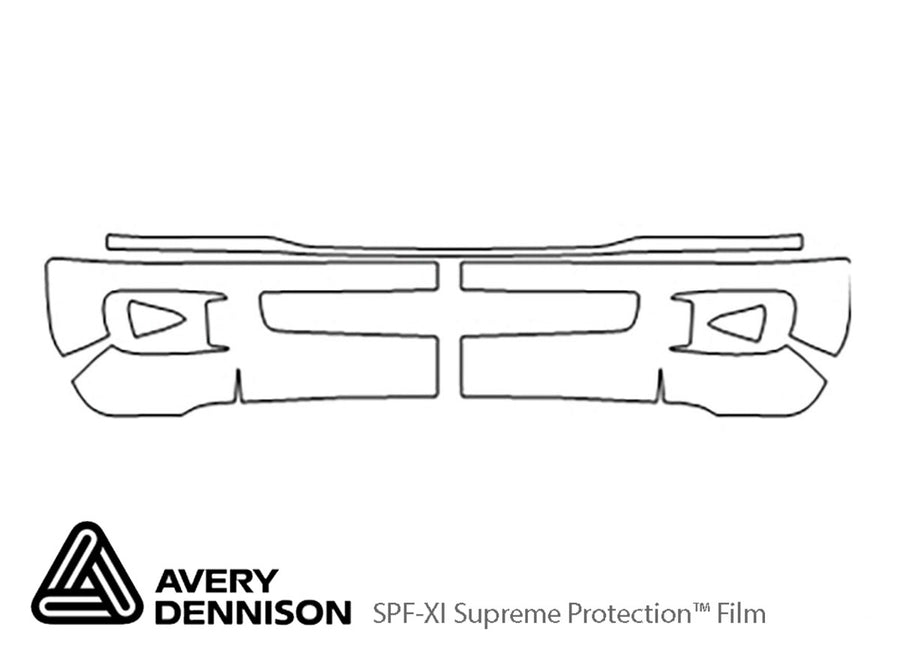 land cruiser Avery Dennison Clear Bra Bumper Precut PPF Diagram