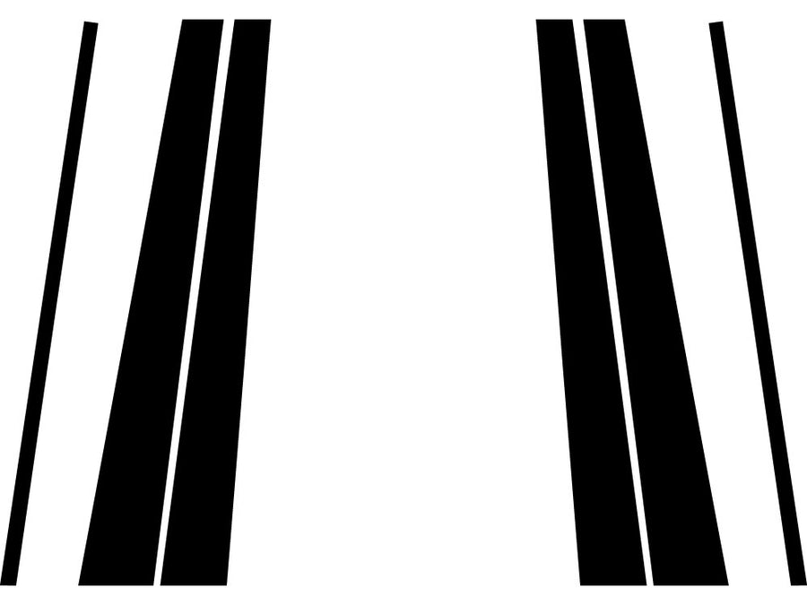 toyota land cruiser 1998-2007 Matte Black Pillar Trim Diagram
