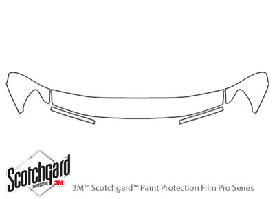 land cruiser 3M Clear Bra Hood Precut PPF Diagram