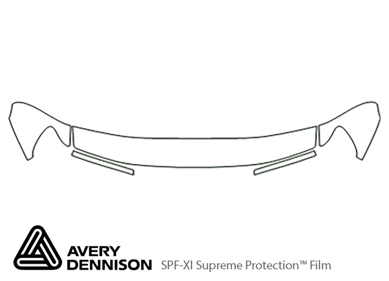 land cruiser Avery Dennison Clear Bra Hood Precut PPF Diagram