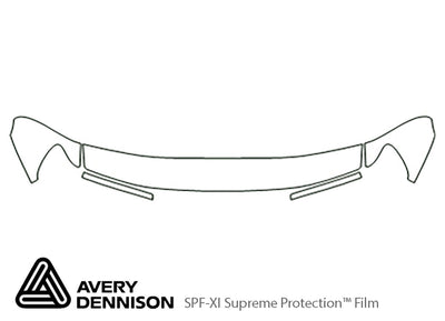 land cruiser Avery Dennison Clear Bra Hood Precut PPF Diagram