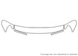 land cruiser 3M Clear Bra Hood Precut PPF Diagram