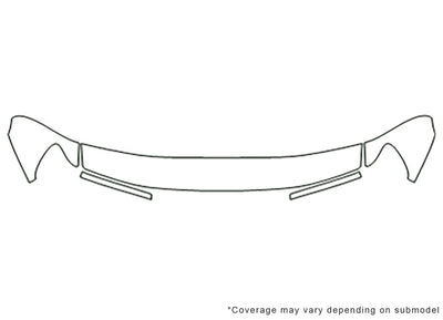 land cruiser 3M Clear Bra Hood Precut PPF Diagram