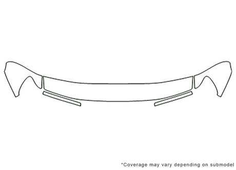 land cruiser 3M Clear Bra Hood Precut PPF Diagram